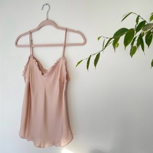 Powder pink silky top